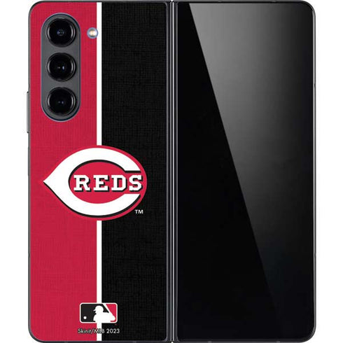 MLB Cincinnati Reds Split Galaxy Z Fold5 5G Skin
